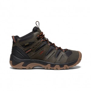 Keen Headout Waterproof Wandellaarzen Heren Zwart Olijfgroen Khaki Oranje | EVB6243WX