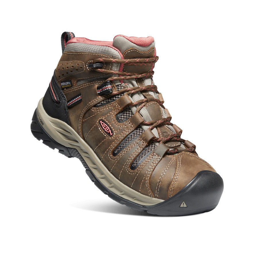 Keen Flint II Waterproof Werklaarzen Dames Bruin Donkerrood | VTP2415FC