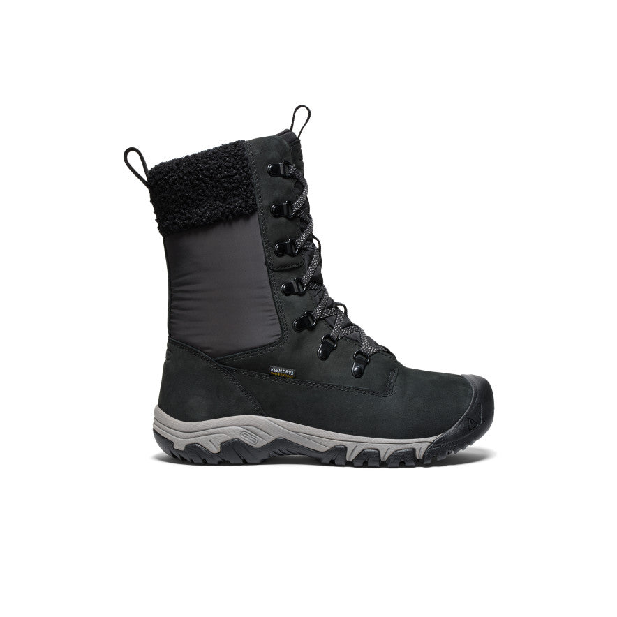 Keen Greta Tall Waterproof Werklaarzen Dames Zwart | KHP4891DR