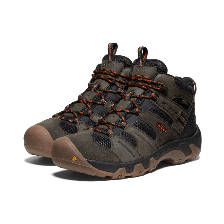 Keen Headout Waterproof Wandellaarzen Heren Zwart Olijfgroen Khaki Oranje | EVB6243WX