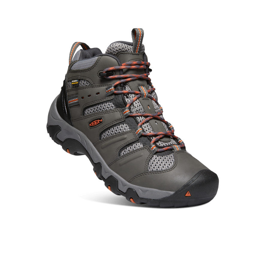 Keen Koven Waterproof Wandellaarzen Heren Grijs Donkerrood | TAF7185RD