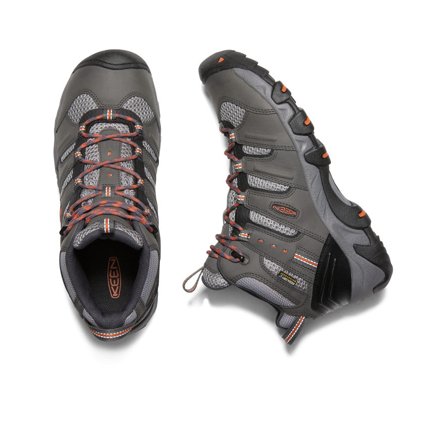 Keen Koven Waterproof Wandellaarzen Heren Grijs Donkerrood | TAF7185RD