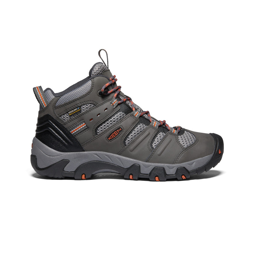 Keen Koven Waterproof Wandellaarzen Heren Grijs Donkerrood | TAF7185RD