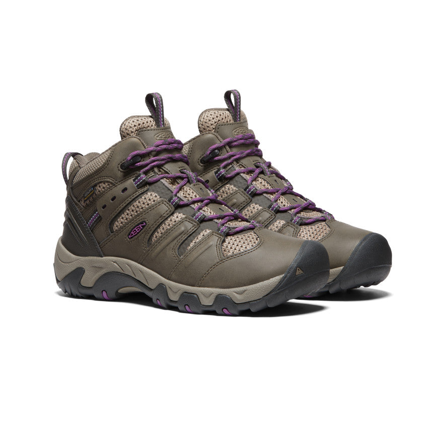 Keen Koven Waterproof Werklaarzen Dames Groen Paars | UWJ8846JA