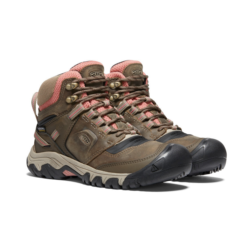 Keen Ridge Flex Waterproof Werklaarzen Dames Bruin Donkerrood | PAI9984LX