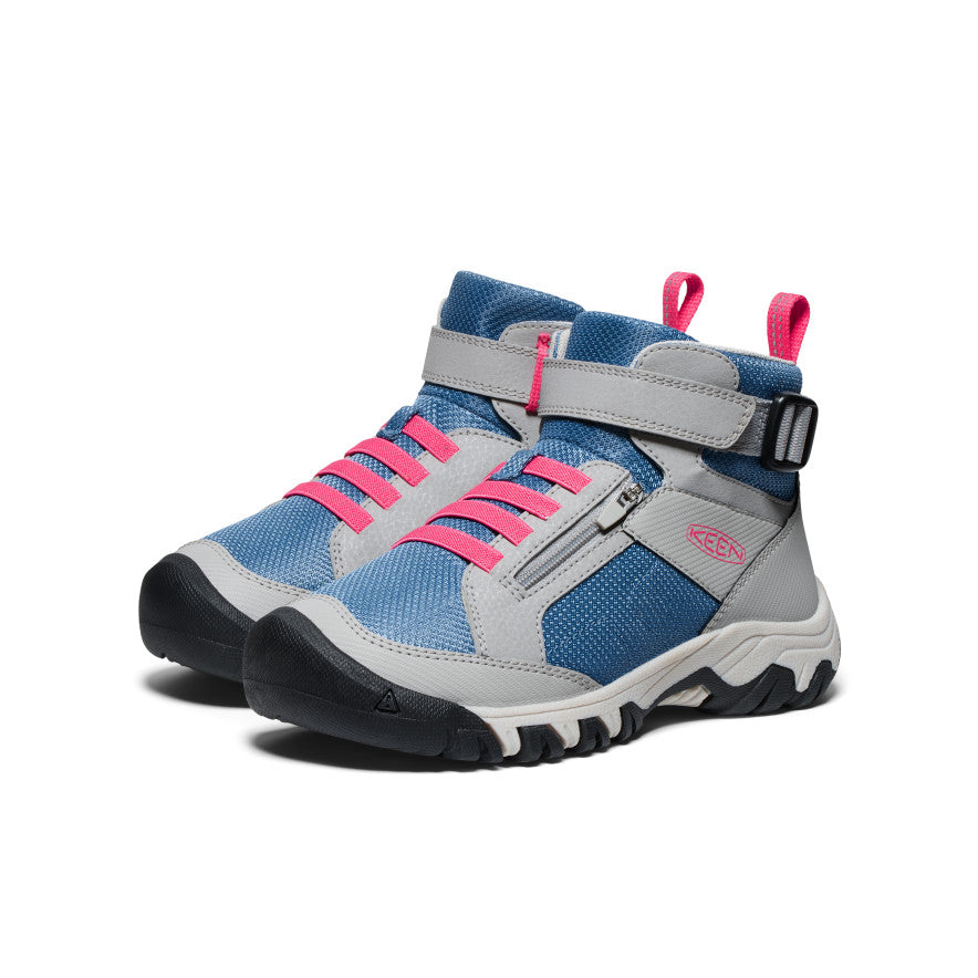 Keen Targhee Boundless Wandellaarzen Big Kinderen Blauw Grijs Donkerrood | YSO5543EU