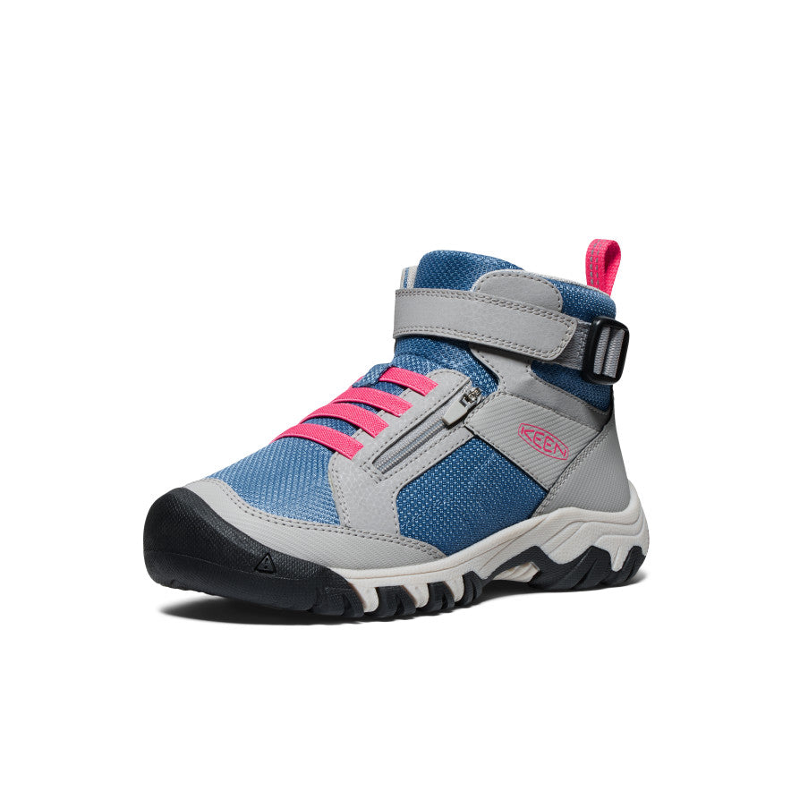 Keen Targhee Boundless Wandellaarzen Big Kinderen Blauw Grijs Donkerrood | YSO5543EU