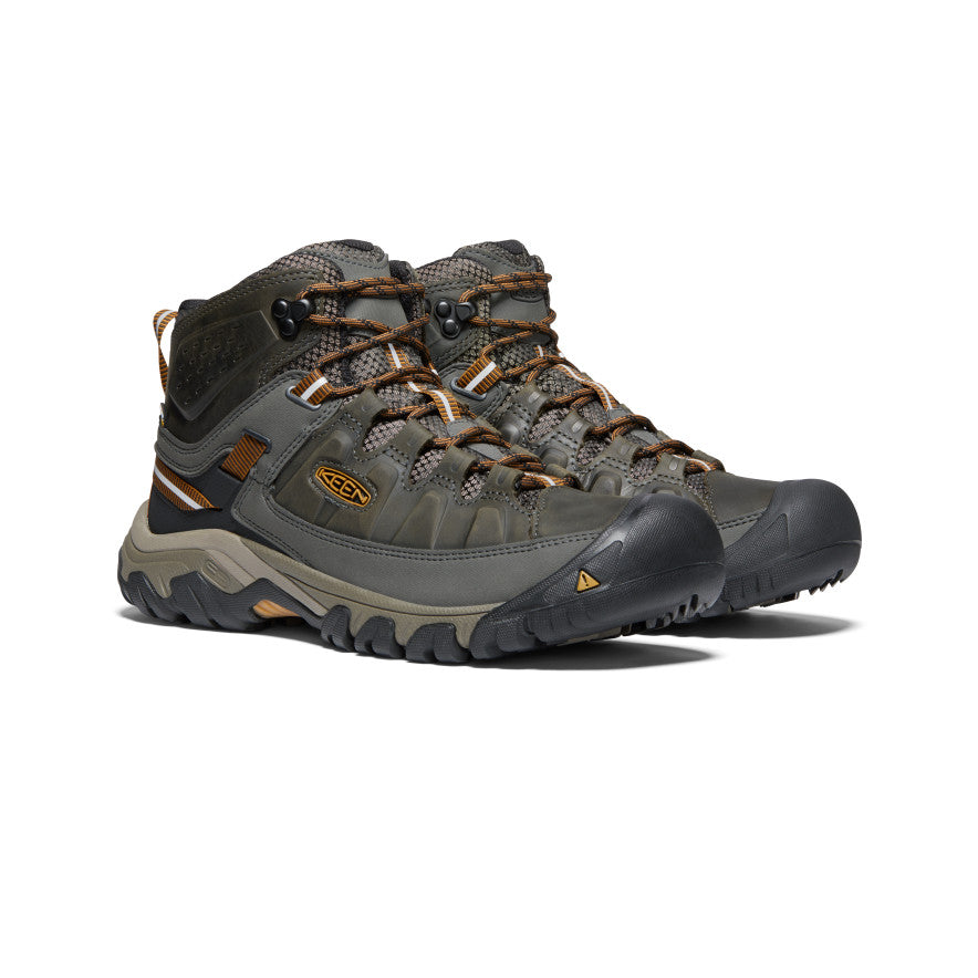 Keen Targhee III Waterproof Mid Wide Wandellaarzen Heren Zwart Olijfgroen Bruin | CGP9126HW