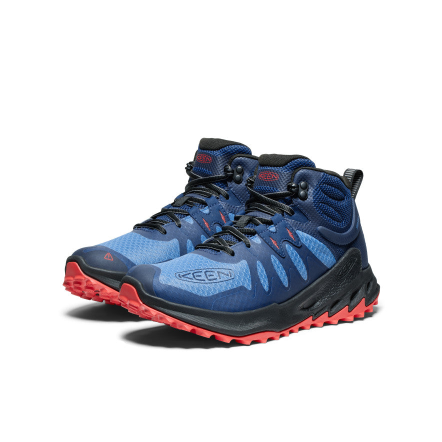 Keen Zionic Waterproof Wandellaarzen Heren Blauw Rood | IOZ7448IM