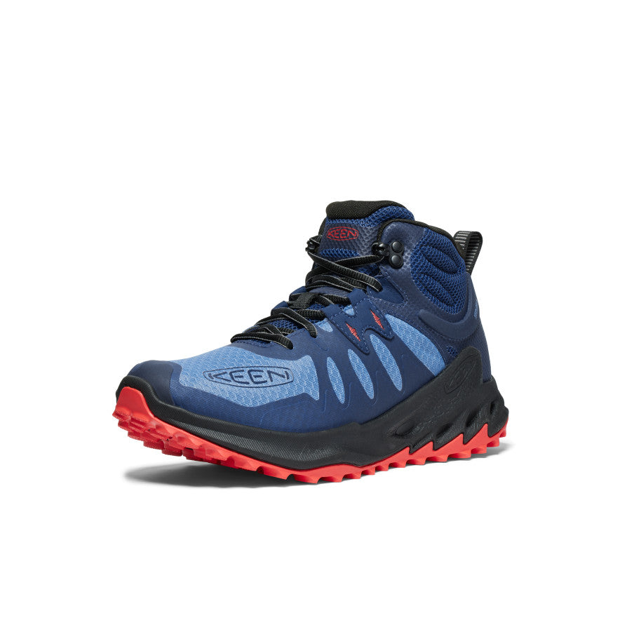 Keen Zionic Waterproof Wandellaarzen Heren Blauw Rood | IOZ7448IM