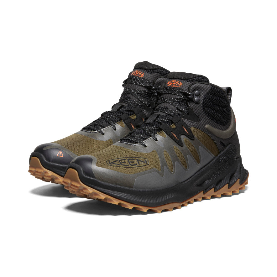 Keen Zionic Waterproof Wandellaarzen Heren Donkerolijfgroen Dieprood | SHN7765KR