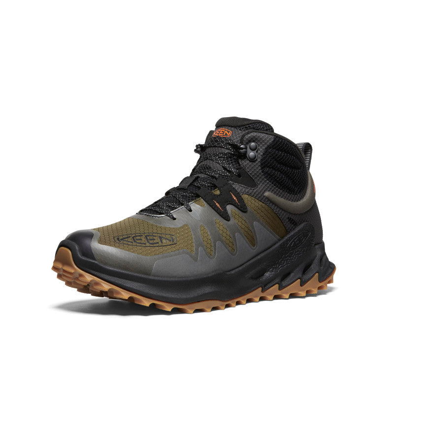 Keen Zionic Waterproof Wandellaarzen Heren Donkerolijfgroen Dieprood | SHN7765KR